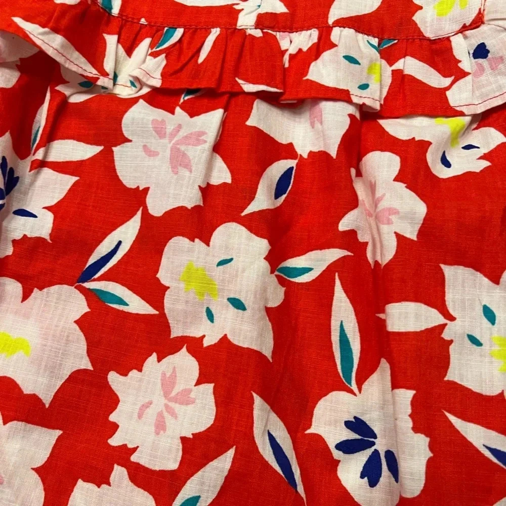 NWT Crewcuts Ruffle Floral Top - Picture 6 of 7
